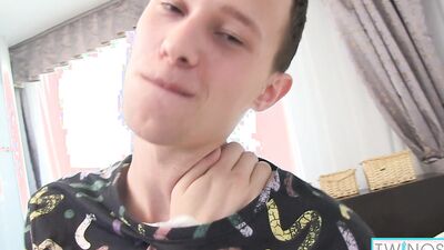 Cutie Cock Stroker Aaron A Fingers His Tiny Toot Chute!