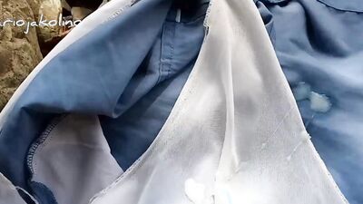 My slave begged that he wanted to get my shorts and let me cum