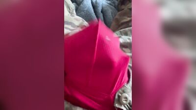Army soldier Jerking off in uniform and cumming through some red boxer briefs