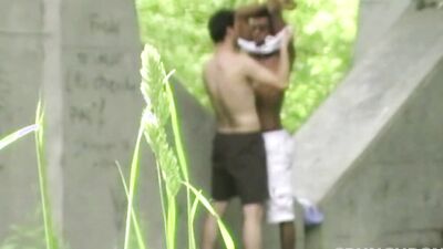 192 ebony twink innocent fucked outdoor exhib by young footballer