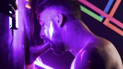 MEN - Theo Brady & Olivier Robert Dance Under The Neon Light Letting Their Horny Dicks Rub Each Other