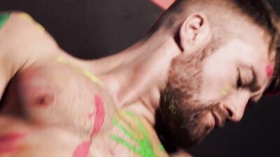 MEN - Theo Brady & Olivier Robert Dance Under The Neon Light Letting Their Horny Dicks Rub Each Other
