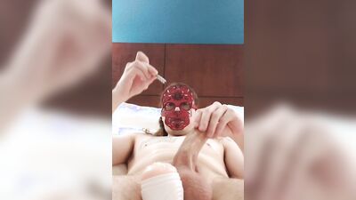 Quick fuck of a virgin shaped pocket pussy while a penis plug is in my urethra in Dallas hotel room