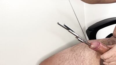 Seven sounds in cock. Extreme urethral sounding. Multiple sounds in cock. Cock urethral stuffing.