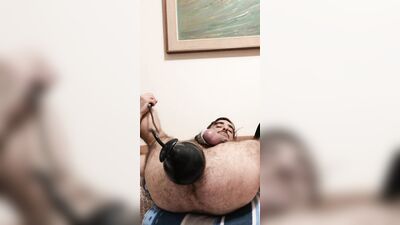Big dildo and big toys make my butt happy