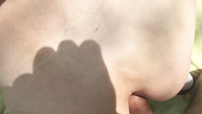 Twink in cum in public on a hot day!