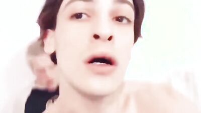 fucking my stepbrother hard with my huge cock, he swallows my whole cock with his ass