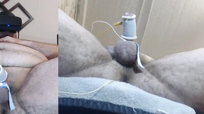 Estim while watching VR porn