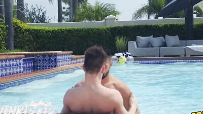 TWINKPOP - Shredded Studs Brysen & Riley Get Hot And Heavy By The Pool Taking Things To A Next Level