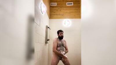 Daddy Having Public Shower Fun