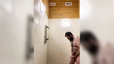 Daddy Having Public Shower Fun