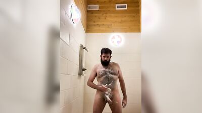 Daddy Having Public Shower Fun