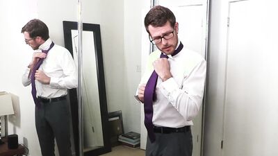 Daddy Sticks His Cock In Stepsons Mouth And Ass Before His Meeting