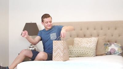 PLEASE DON'T TELL MOM! Step Brother Caught Trying On A Thong, Sucks & Fucks