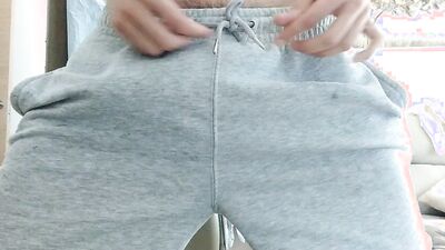 Twink with Nice Body Spits on his Chest while Making his Huge Cock Cum