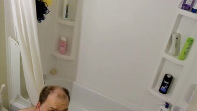 Dad going to take a shower