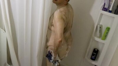 Dad going to take a shower