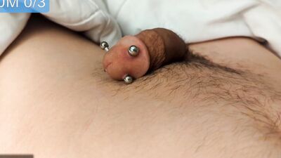 Pierced Cock Triple Cum first completely handsfree