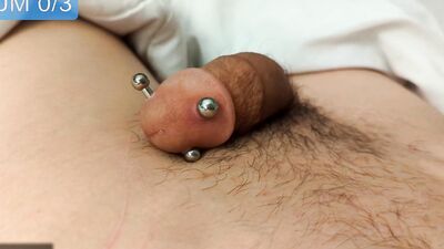 Pierced Cock Triple Cum first completely handsfree