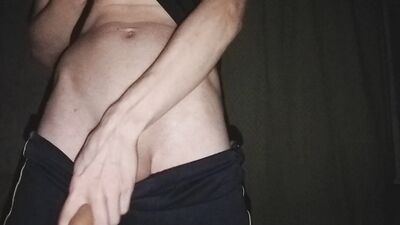 Dancing While Oiling My Veiny Cock and Cumming Hard