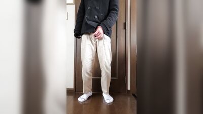 A man without a partner masturbates alone and lonely.