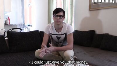 TWINKPOP - Bespectacled Twink Clearly Sees Lots Of Cash & Instantly Kneels Down To Suck A Dick To Earn Some