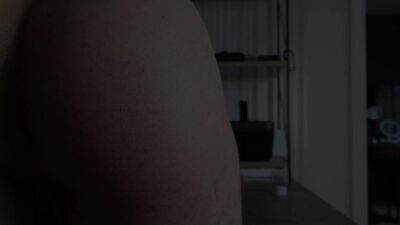 Tall straight guy jerking