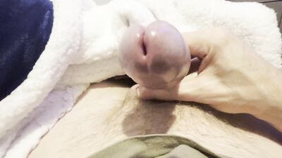 Not quite a Twink Bed time jerk off with cumshot- Links in BIO