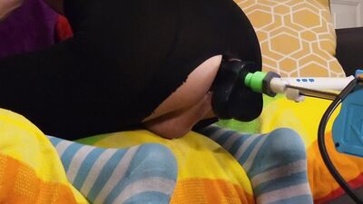 Femboy Getting Knotted Through Ripped Tights Makes Him Feel Like A Good Slut