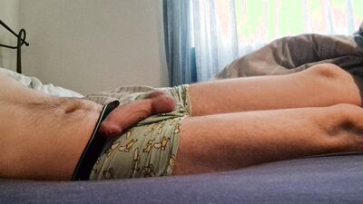Cumming through my boxers after work