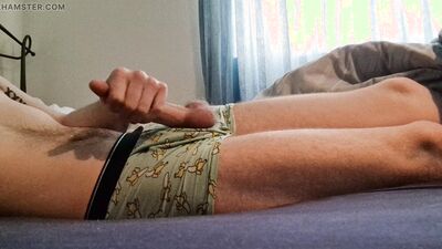 Cumming through my boxers after work