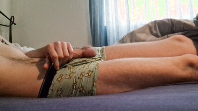 Cumming through my boxers after work