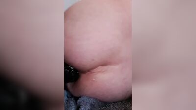 Girthy Dildo Solo Male Anal Close Up