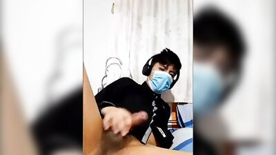 Gay webcam boy plays with his panties and ass in missionary pose