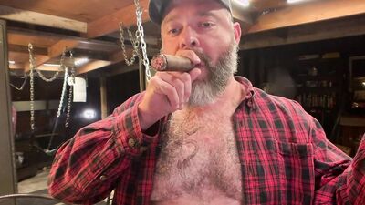Daddy Kurt is Smoking & Stroking in the Garage Sling #2