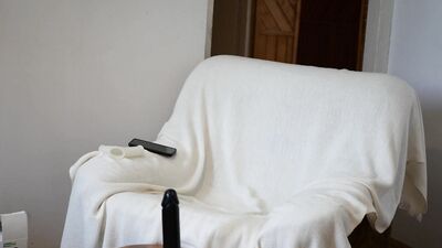 Ball stretcher and Big dildo encounter