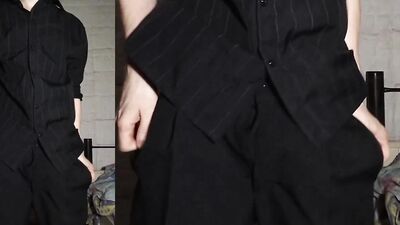Skinny Boy Stripping Then Oiling and Jerking off - Huge Cumshot Video