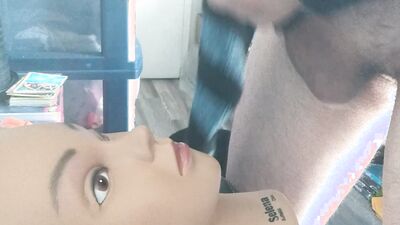 GIVING MY SEX DOLL OTHER HUGE NUT IN HER FACE #2