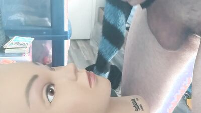 GIVING MY SEX DOLL OTHER HUGE NUT IN HER FACE #2