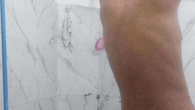 Asian with a Tiny Dick Taking a Full Shower