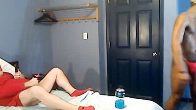 VOYEUR! Roommate works out and his friend gets hard. Watch was happens next!