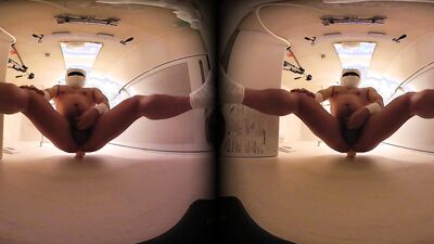 Tighten Etchu loincloth and enjoy enemagra and dildo in 2 screens