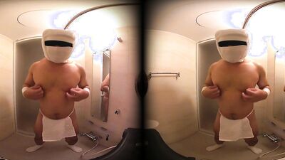 Tighten Etchu loincloth and enjoy enemagra and dildo in 2 screens