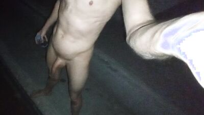 Nude in public, piss showering, masturbating and cum