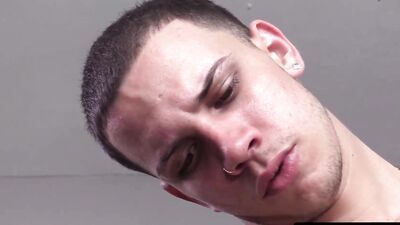 Sexy solo tattooed latin twink