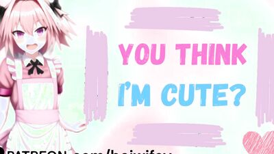 femboy flustered by your compliments
