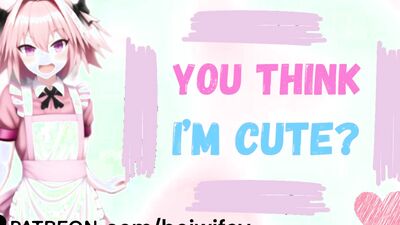 femboy flustered by your compliments