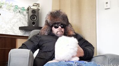 Slow Edging with Fox Fur Fleshlight and Hat