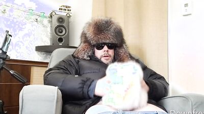 Slow Edging with Fox Fur Fleshlight and Hat