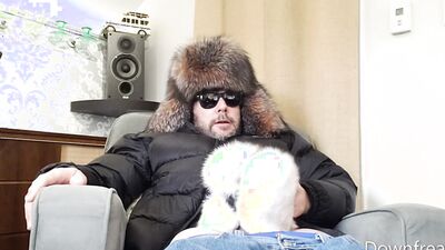 Slow Edging with Fox Fur Fleshlight and Hat